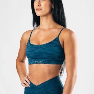 Alphalete Delta Blue Surface Limitless Sports Bra
